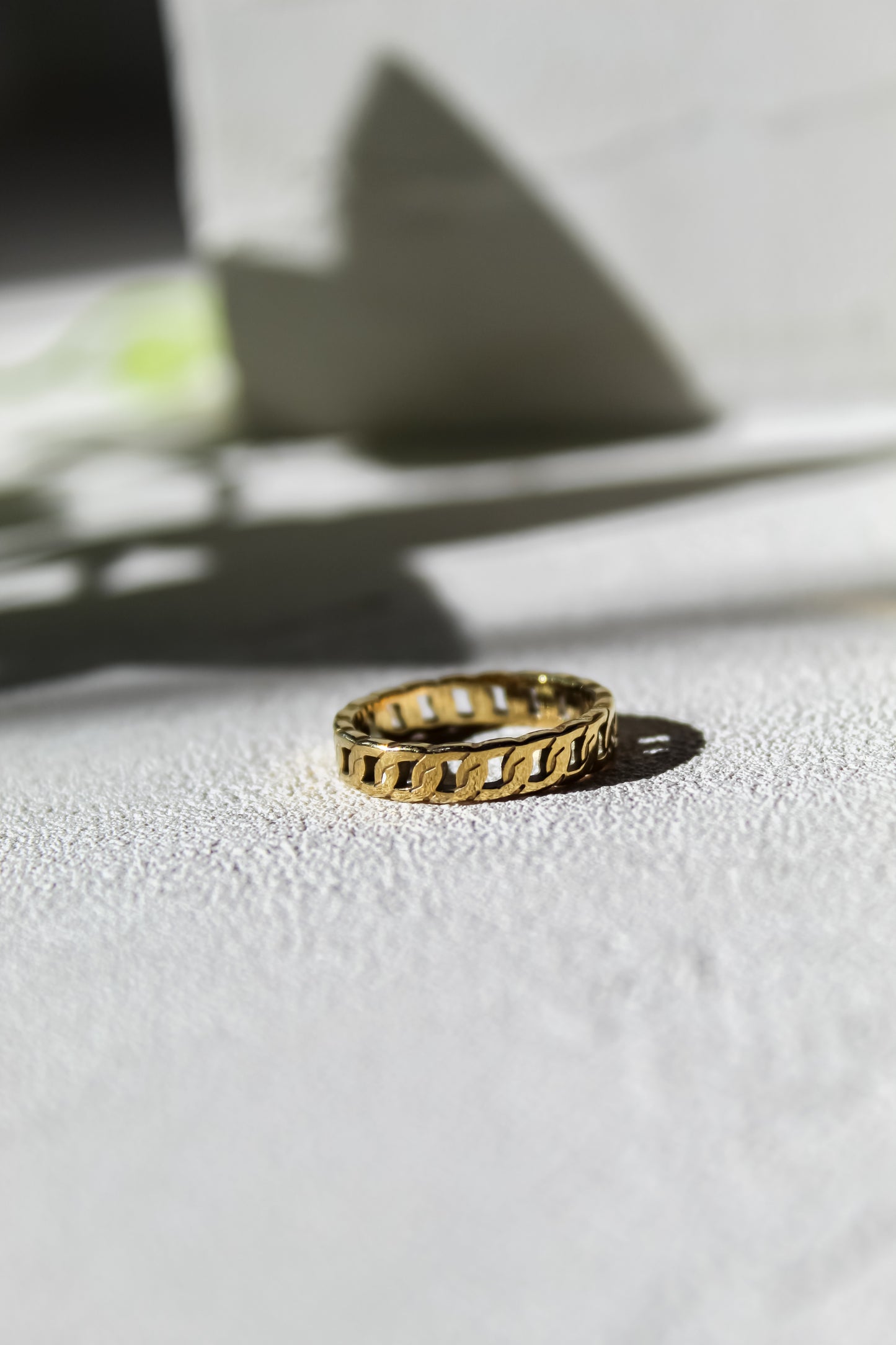 Gold Chain Ring Statement Gold Ring for Women Ring Gift For Her Anillo De Oro Para Mujer